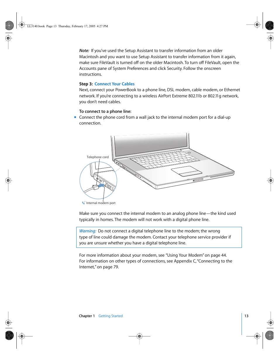 Apple PowerBook G4 (17-inch, 1.67 GHz) User Manual | Page 13 / 112