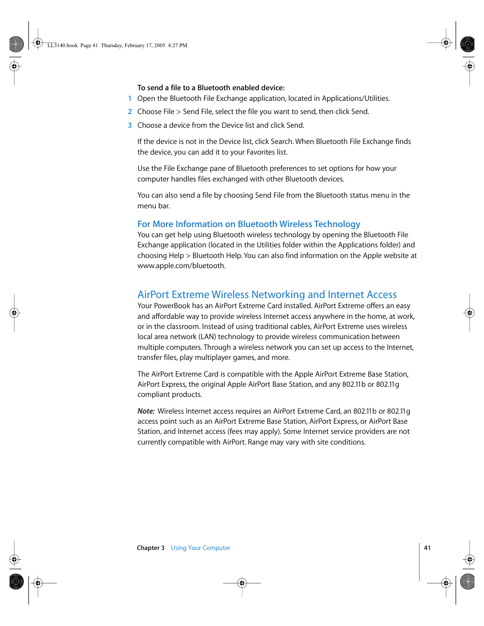 Apple PowerBook G4 (17-inch, 1.67 GHz) User Manual | Page 41 / 112