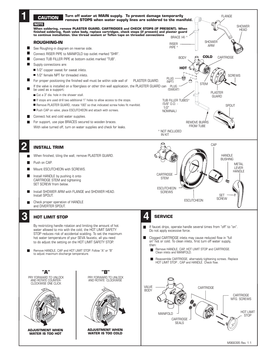 A" "b | American Standard 1480SS.500 User Manual | Page 2 / 2