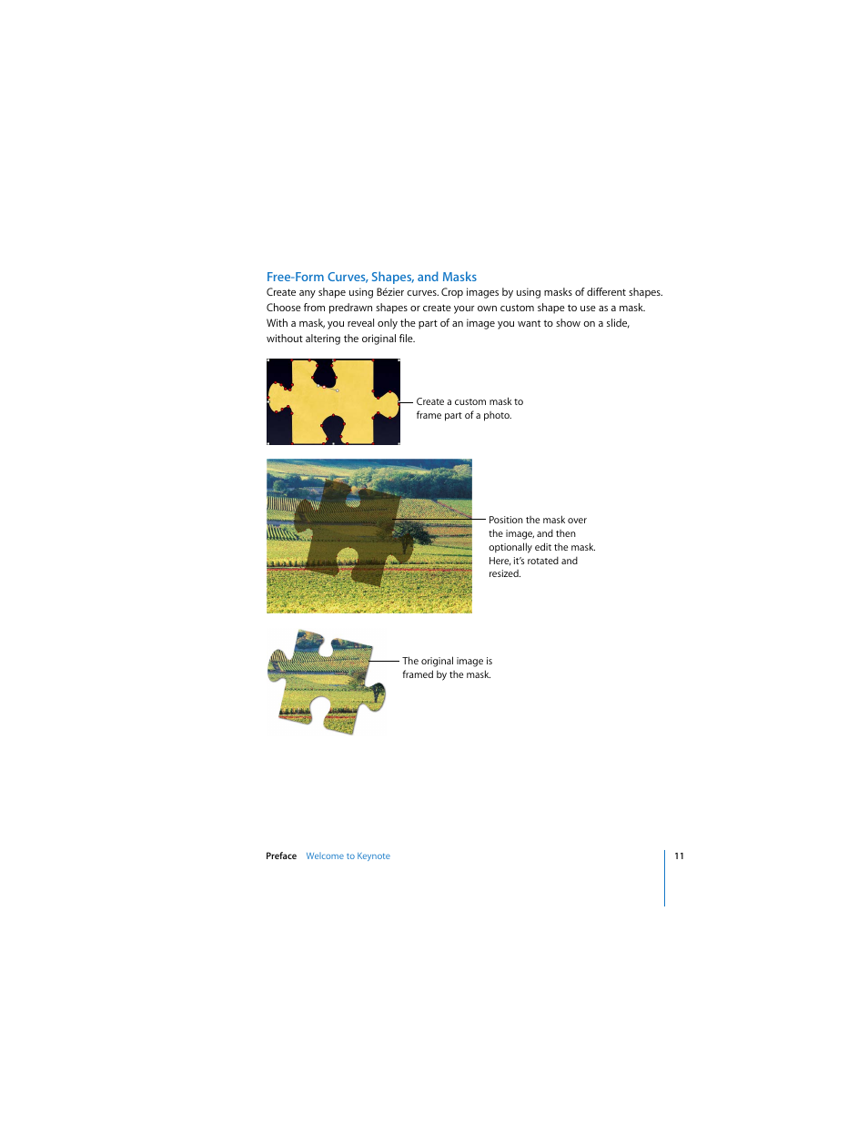 Free-form curves, shapes, and masks | Apple Keynote 3 User Manual | Page 11 / 187