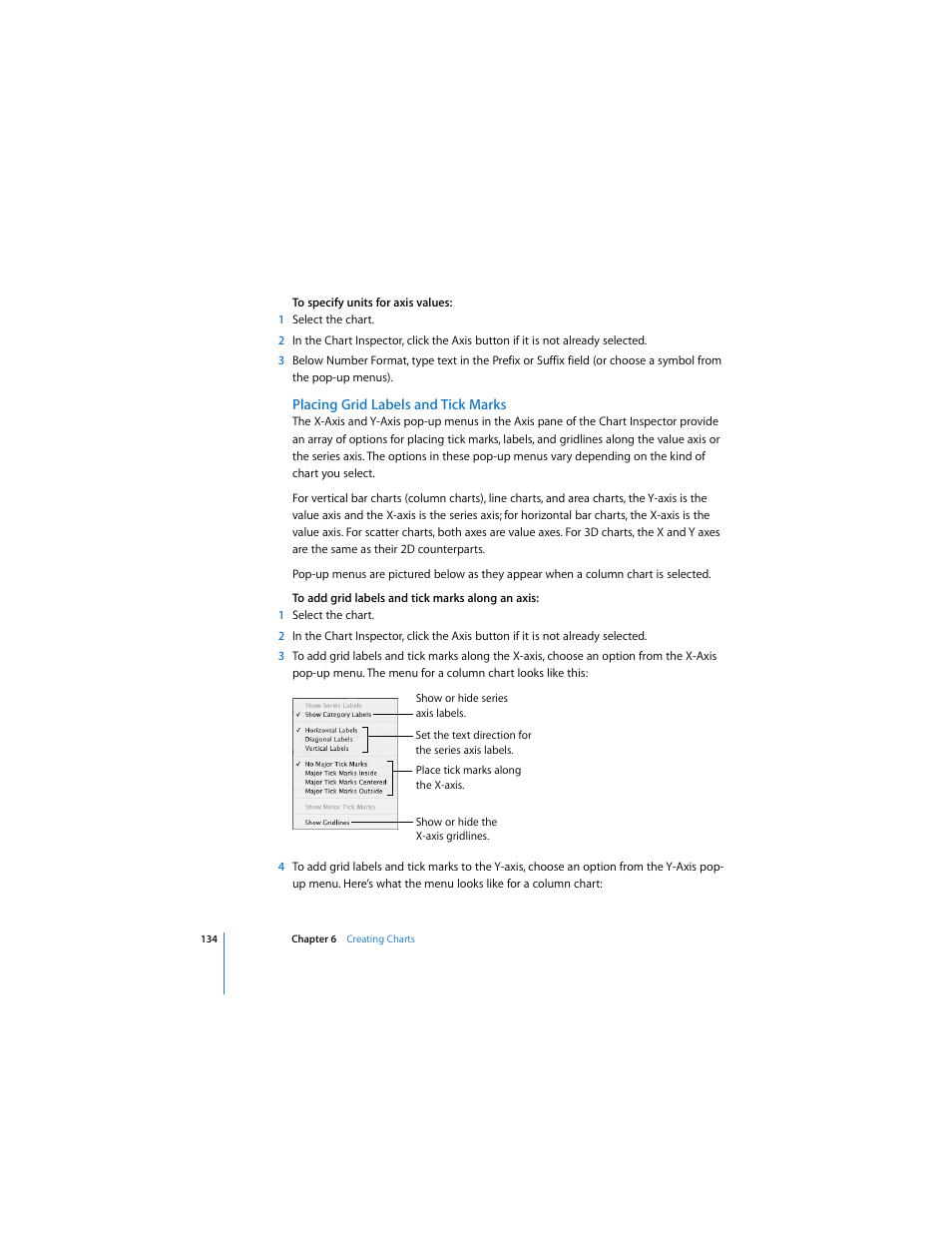 Placing grid labels and tick marks | Apple Keynote 3 User Manual | Page 134 / 187