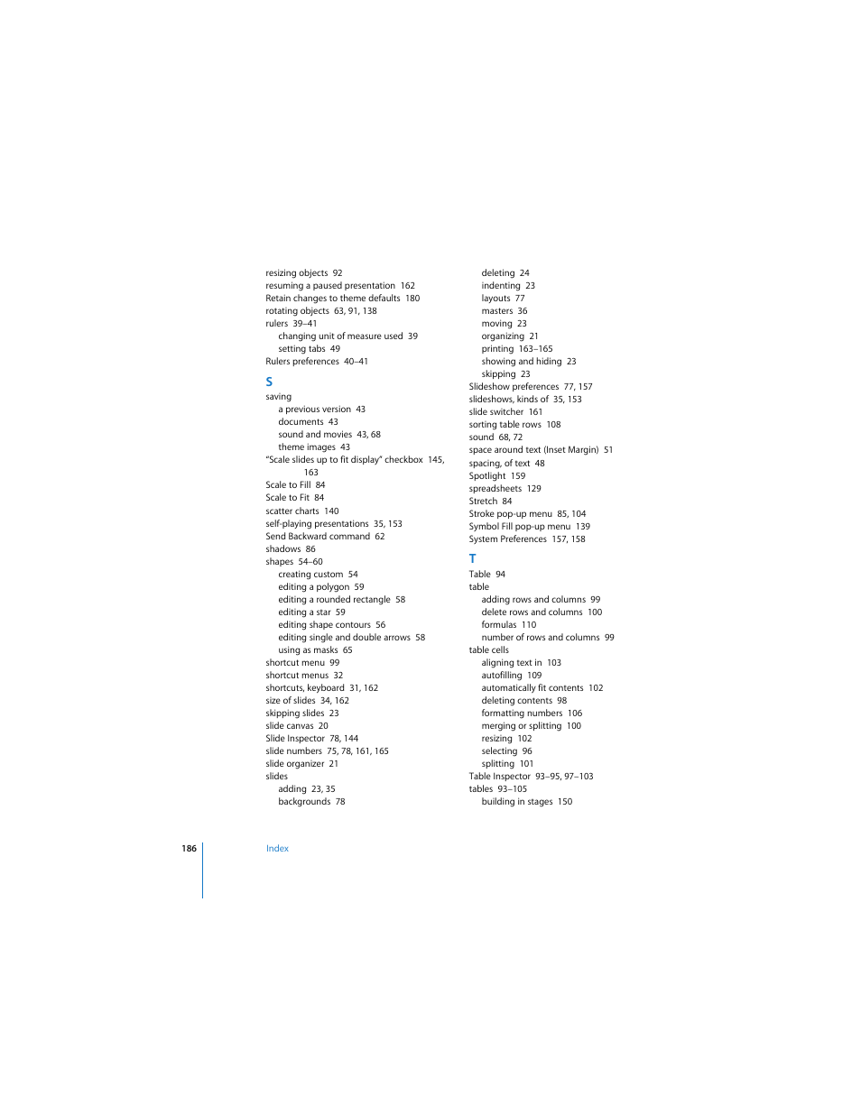 Apple Keynote 3 User Manual | Page 186 / 187