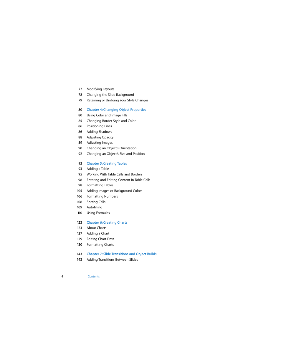 Apple Keynote 3 User Manual | Page 4 / 187