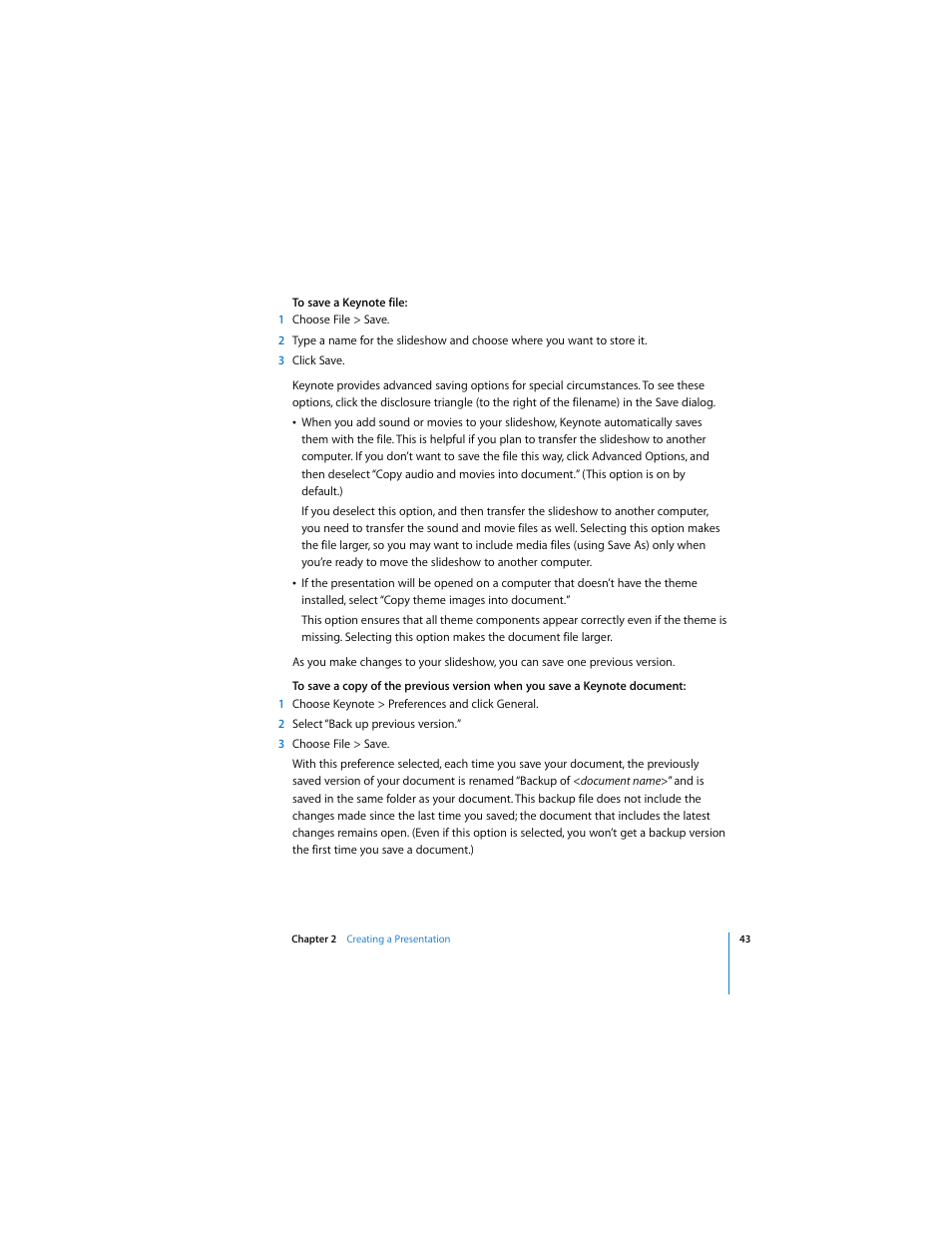 Apple Keynote 3 User Manual | Page 43 / 187