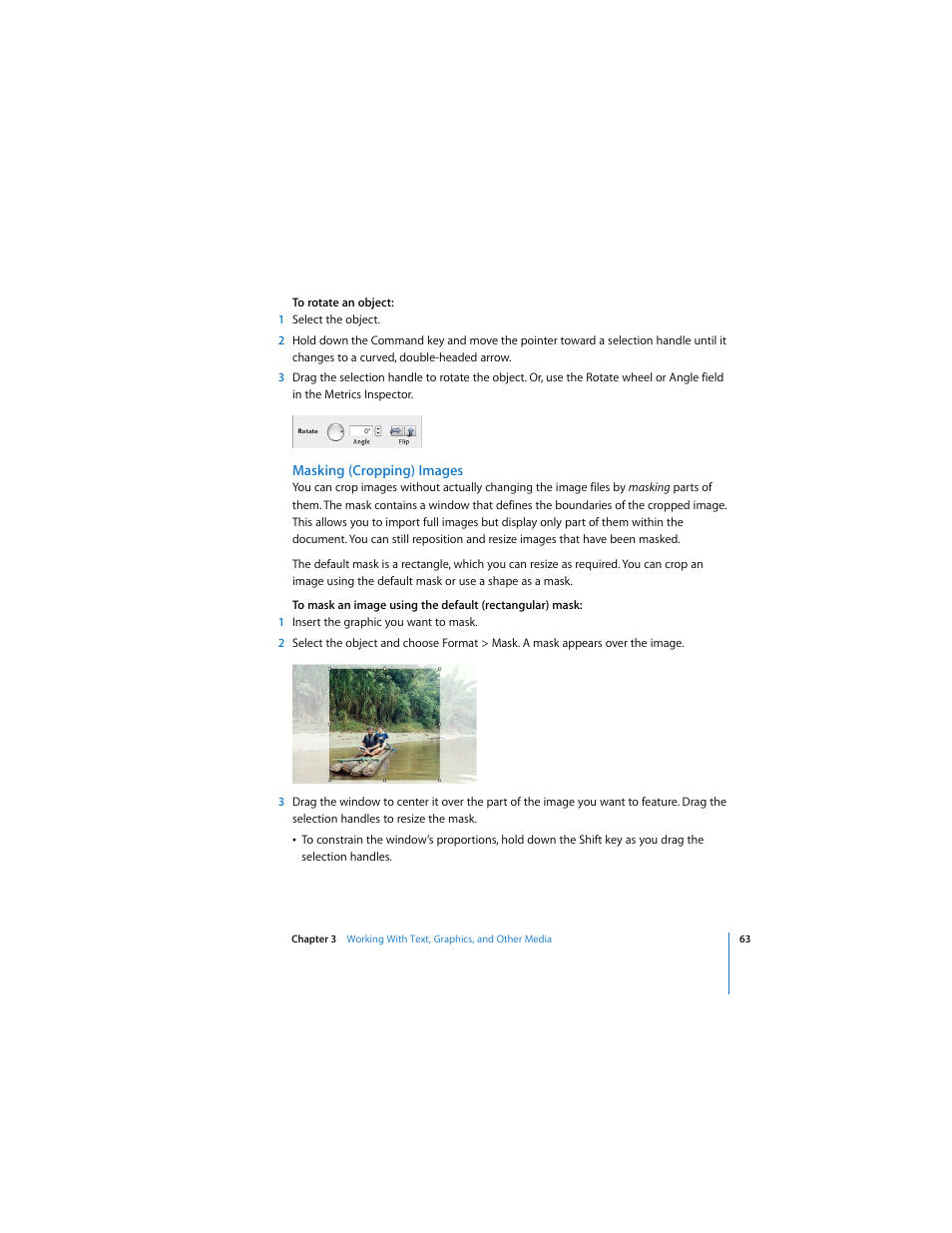 Masking (cropping) images | Apple Keynote 3 User Manual | Page 63 / 187