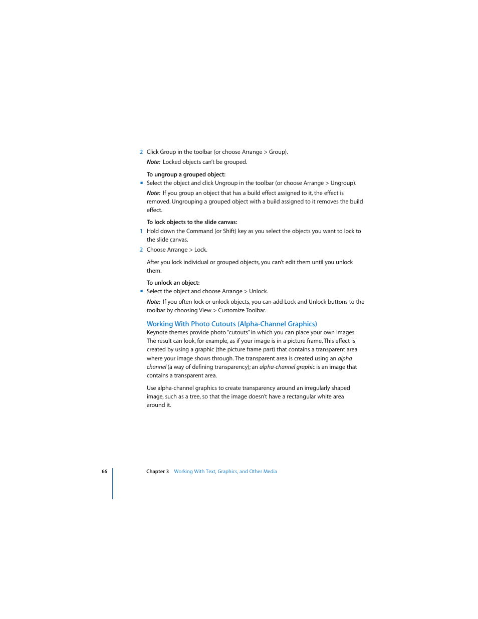 Apple Keynote 3 User Manual | Page 66 / 187