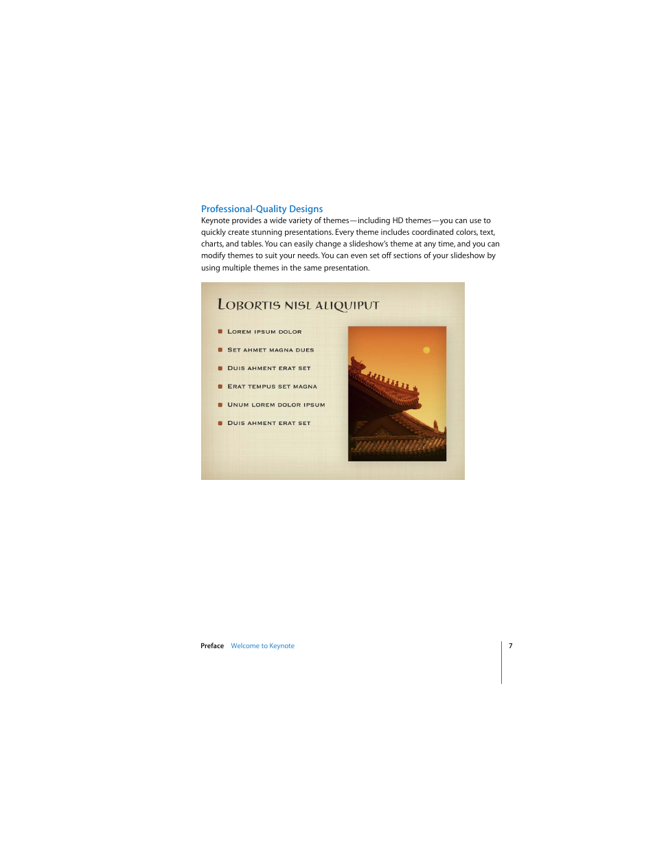 Professional-quality designs | Apple Keynote 3 User Manual | Page 7 / 187