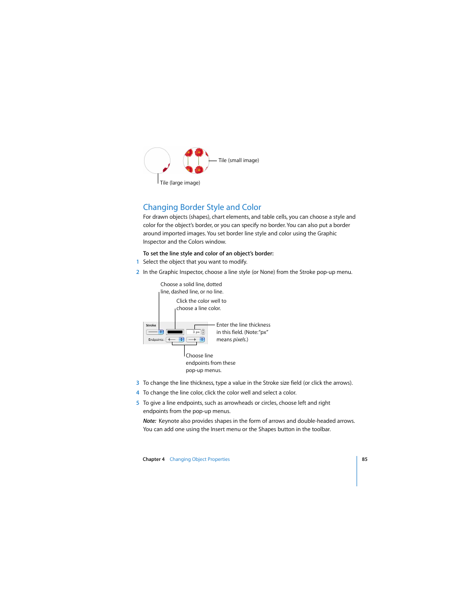 Changing border style and color | Apple Keynote 3 User Manual | Page 85 / 187