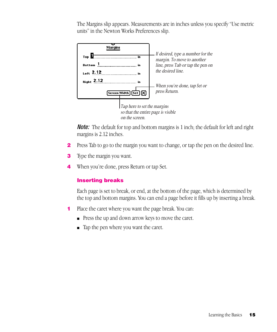 Apple Newton Works Word Processor User Manual | Page 15 / 37