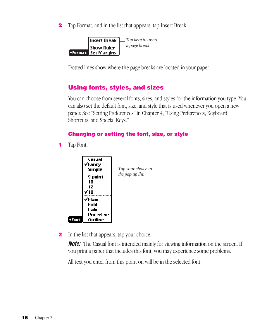 Apple Newton Works Word Processor User Manual | Page 16 / 37