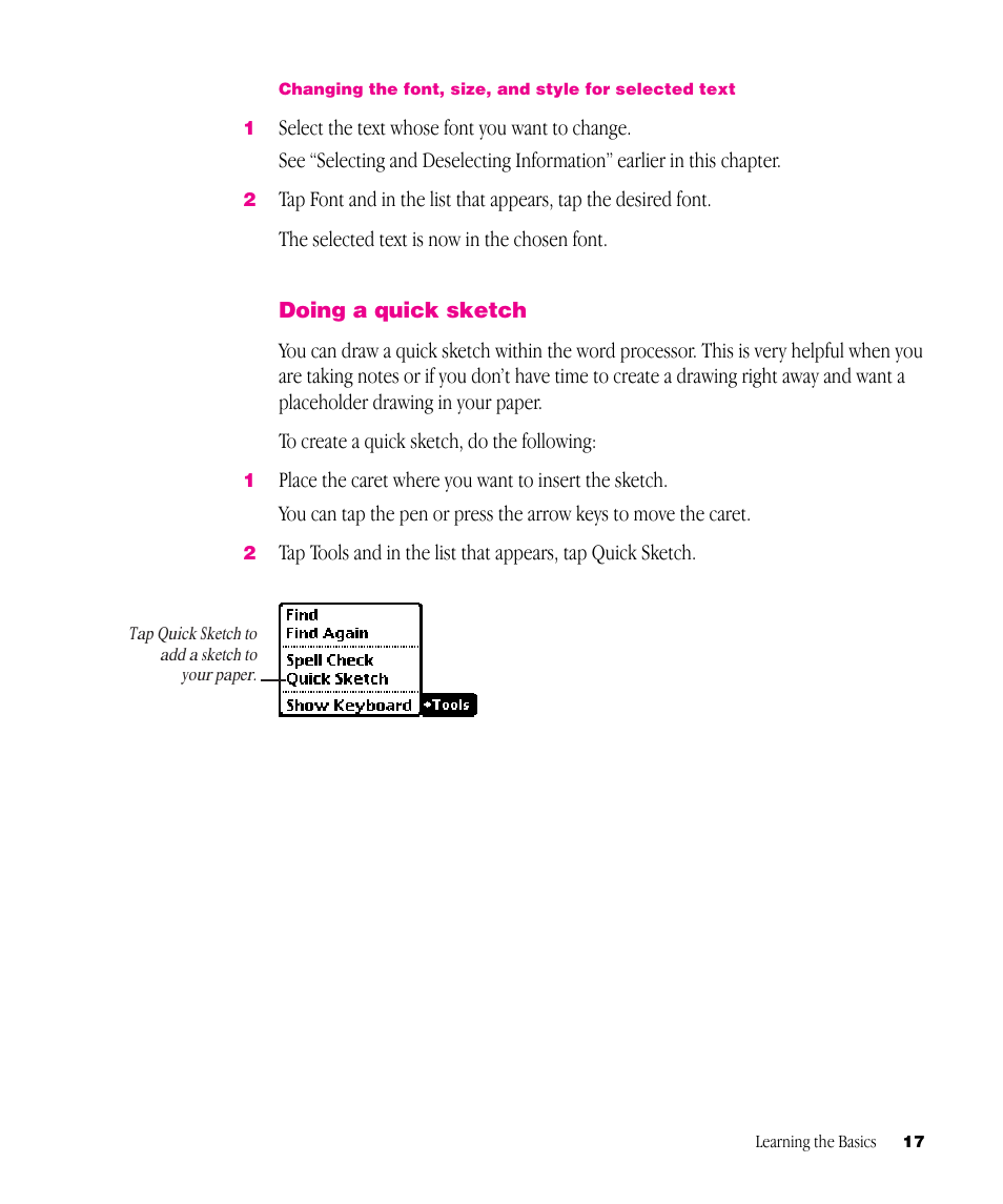 Apple Newton Works Word Processor User Manual | Page 17 / 37