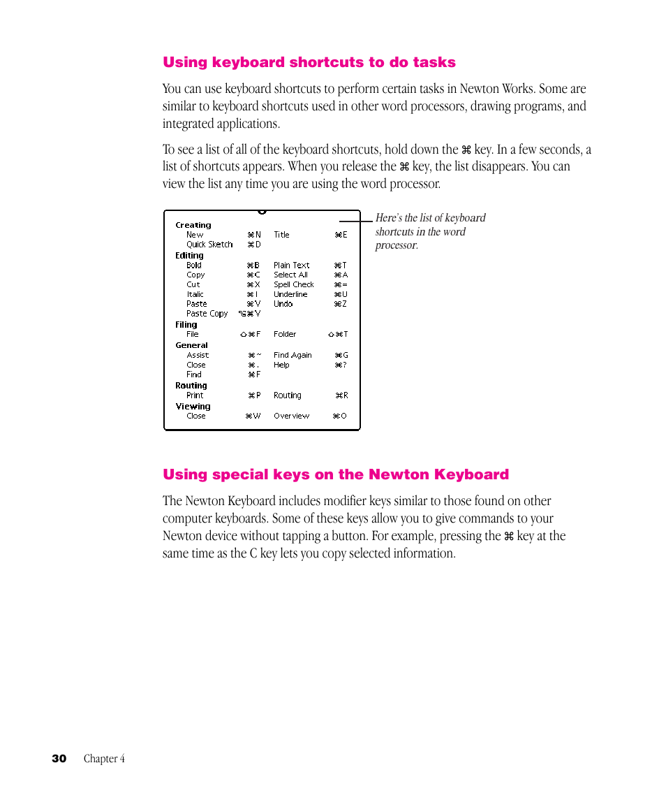 Apple Newton Works Word Processor User Manual | Page 30 / 37