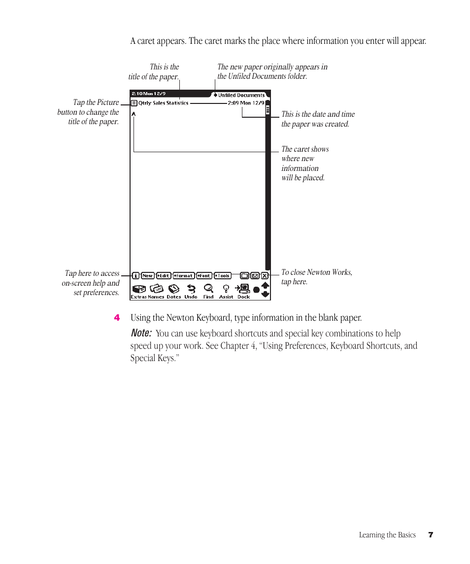 Apple Newton Works Word Processor User Manual | Page 7 / 37