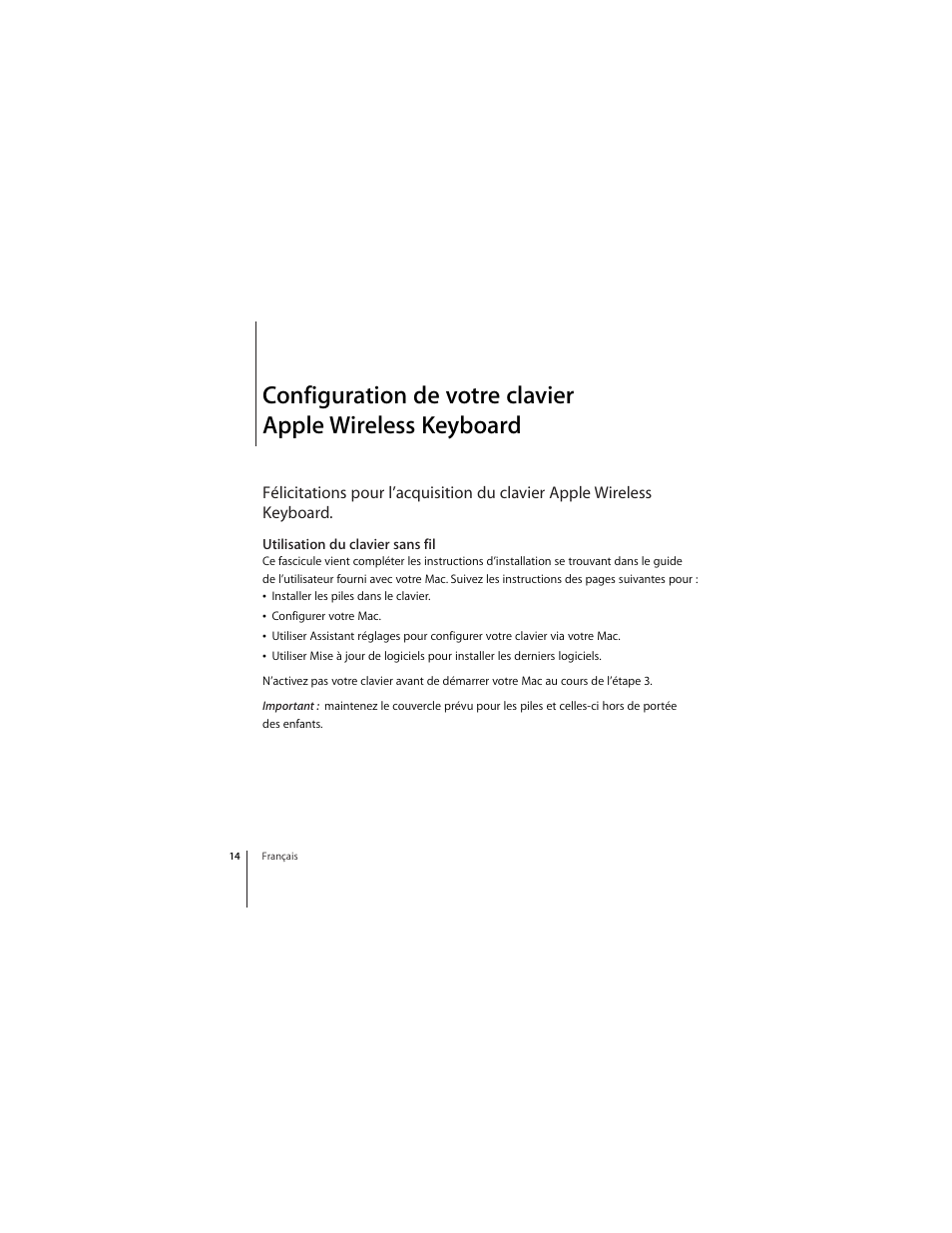 Apple Wireless Keyboard (2007) User Manual | Page 14 / 32