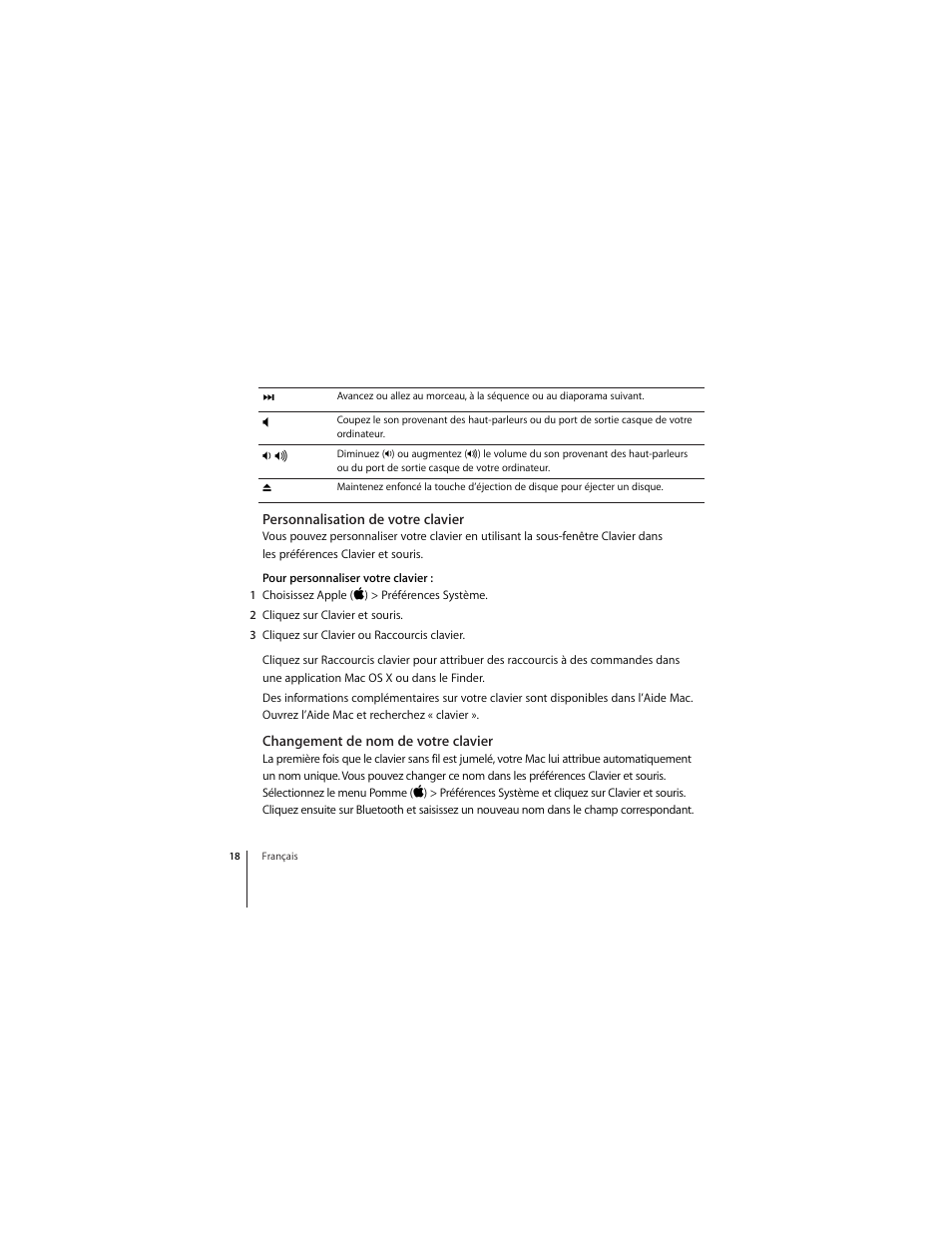 Apple Wireless Keyboard (2007) User Manual | Page 18 / 32