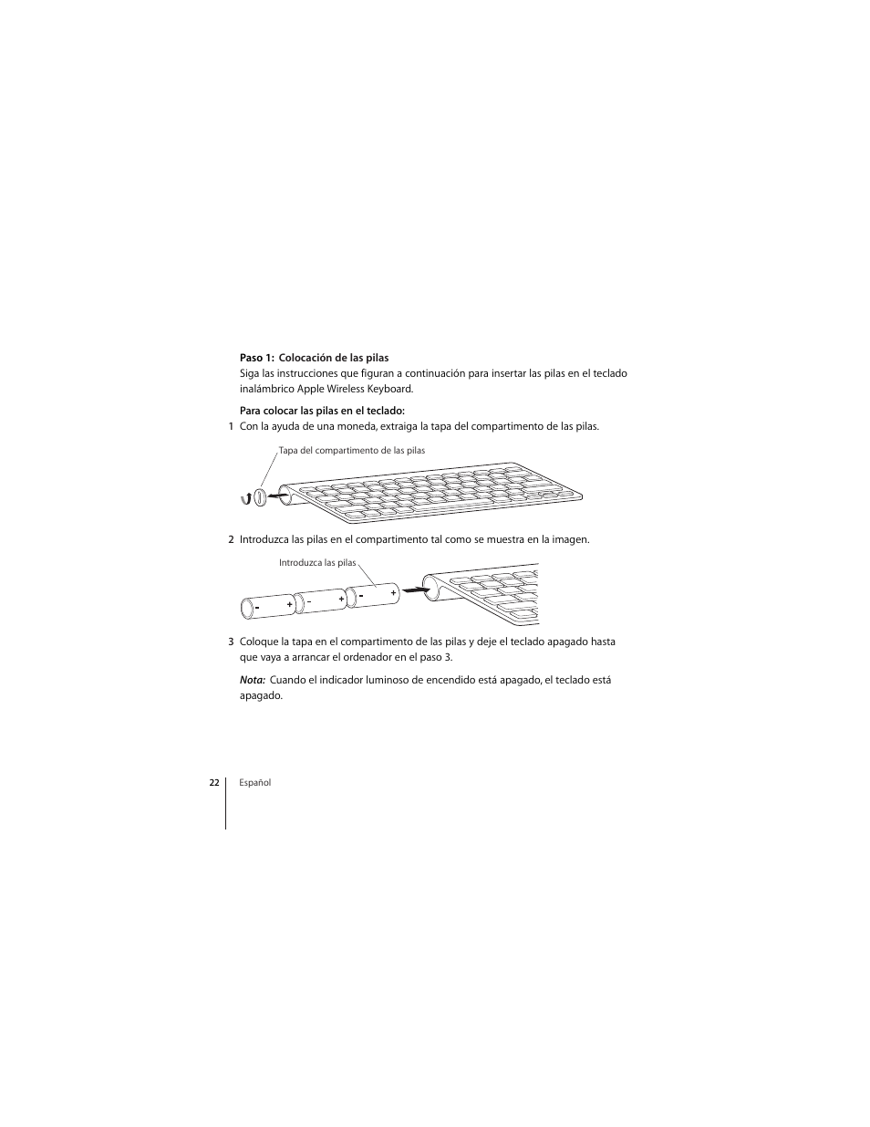 Apple Wireless Keyboard (2007) User Manual | Page 22 / 32