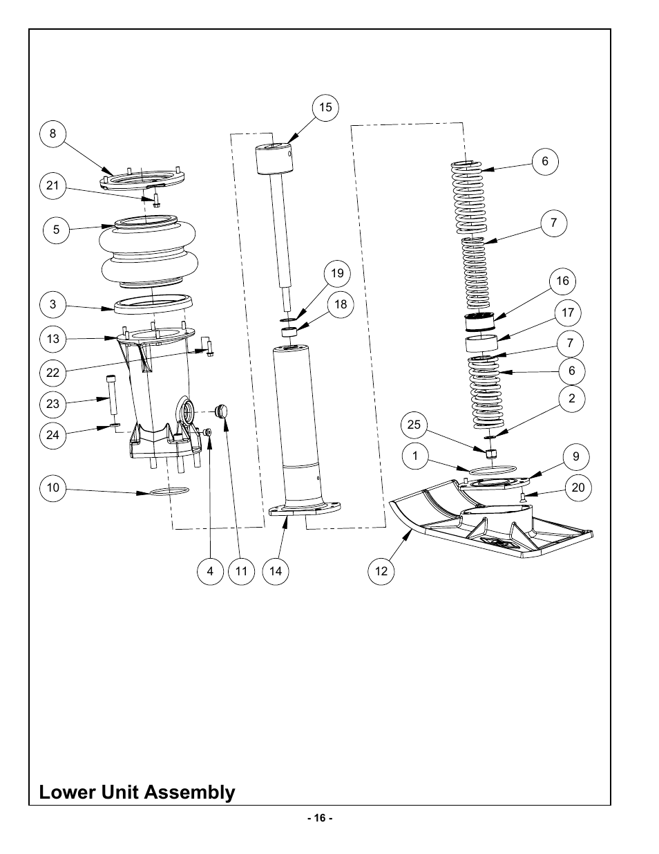 Lower unit assembly | MBW R422 User Manual | Page 19 / 29