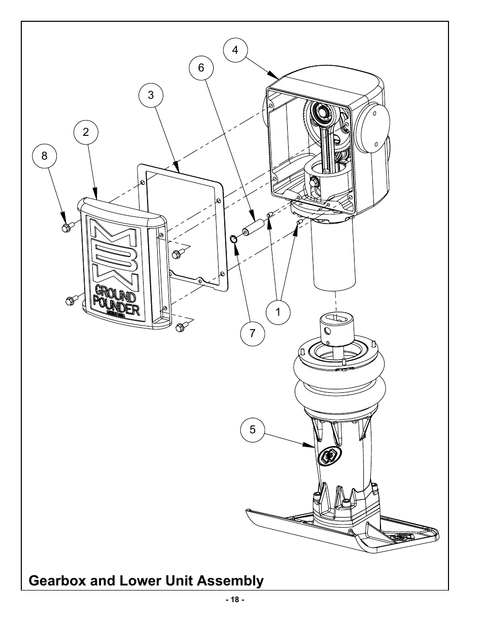 Gearbox and lower unit assembly | MBW R422 User Manual | Page 21 / 29