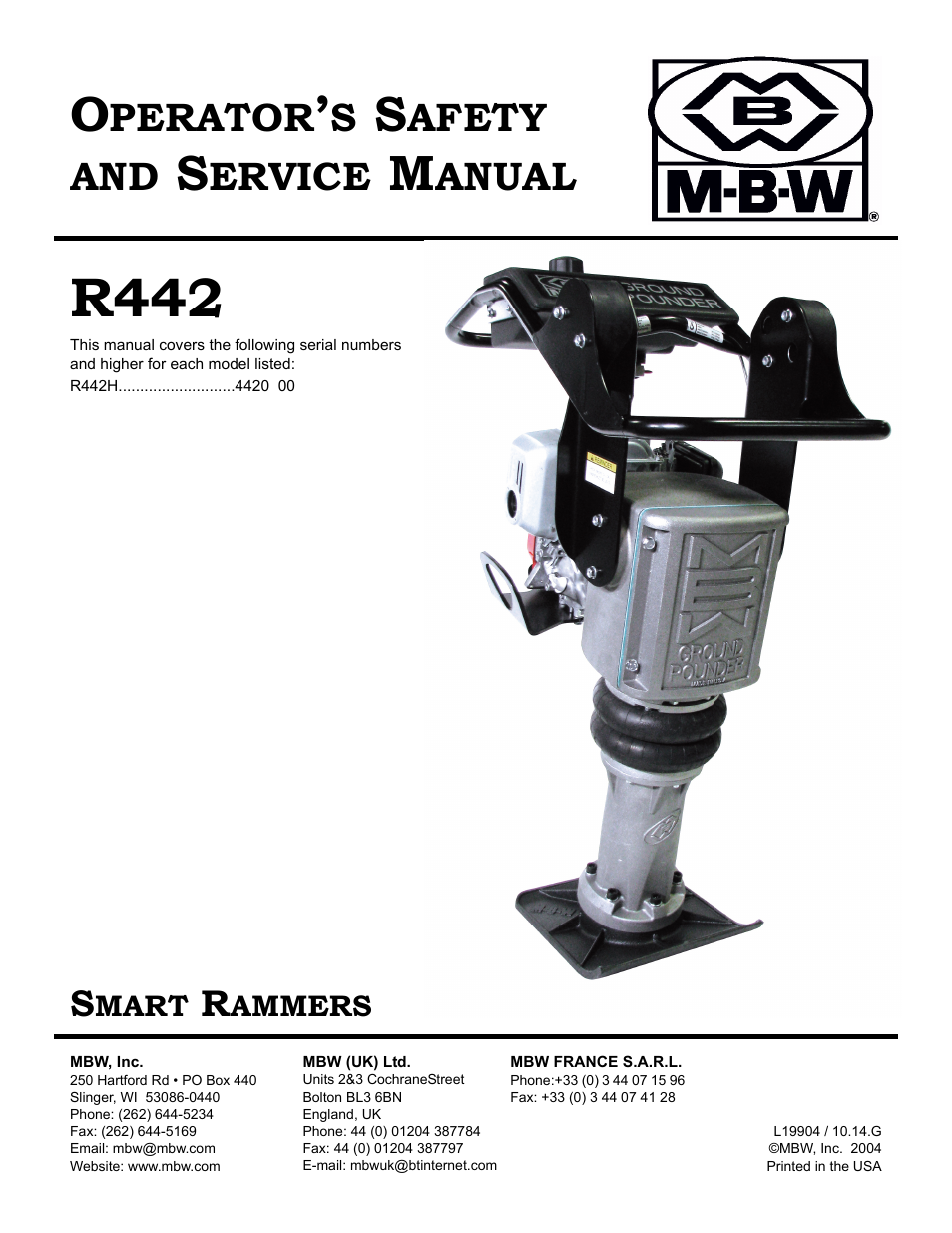 MBW R442 User Manual | 29 pages