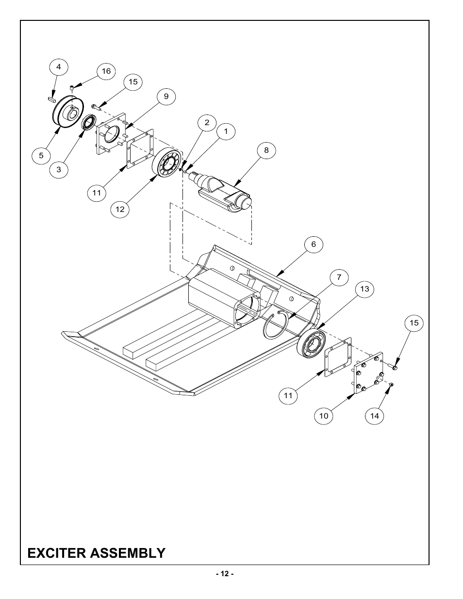 Exciter assembly | MBW GP18 User Manual | Page 15 / 25