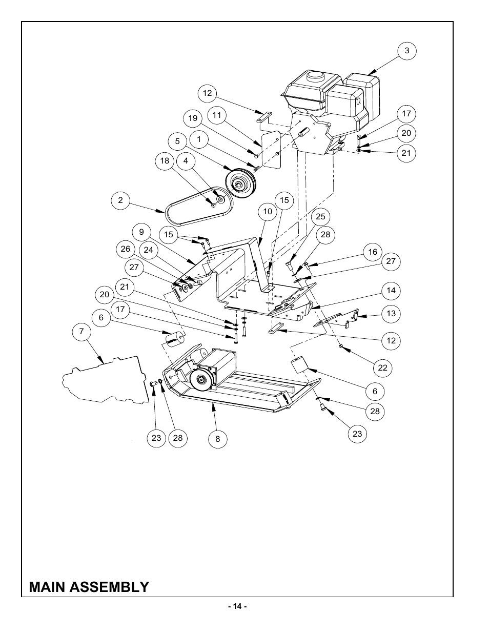 Main assembly | MBW GP18 User Manual | Page 17 / 25