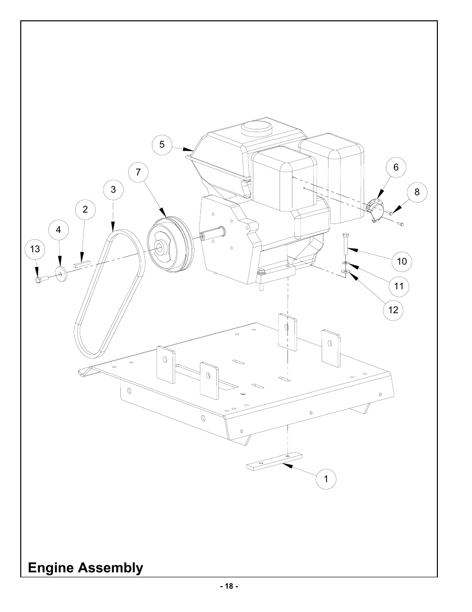 Engine assembly | MBW GP3000-15 User Manual | Page 21 / 25