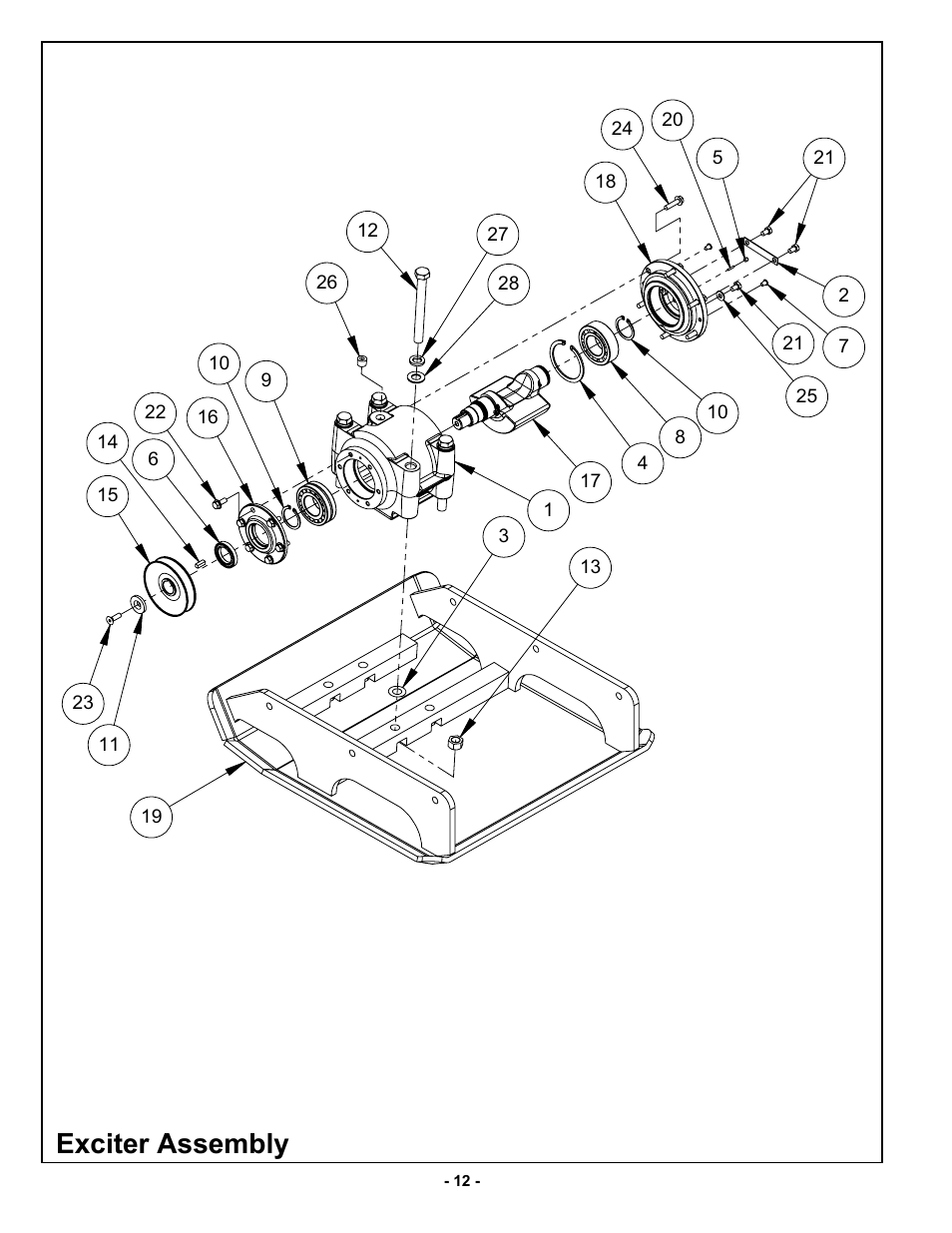 Exciter assembly | MBW 5800 Series User Manual | Page 15 / 21