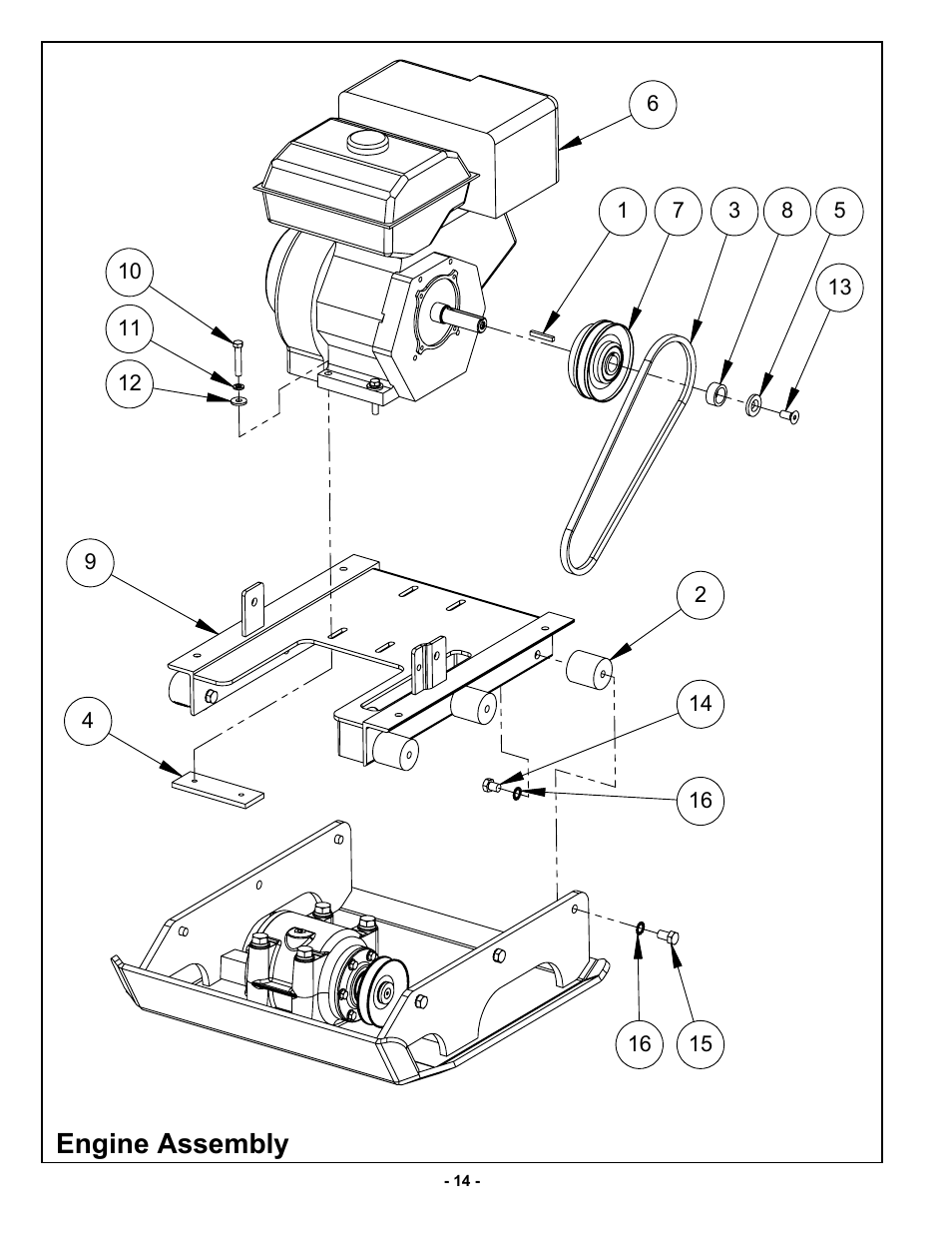 Engine assembly | MBW 5800 Series User Manual | Page 17 / 21