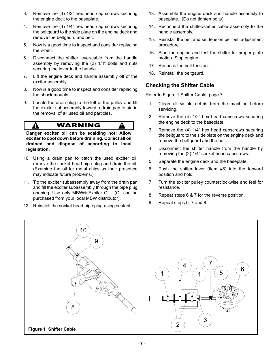 Checking the shifter cable | MBW GPR77 User Manual | Page 10 / 33