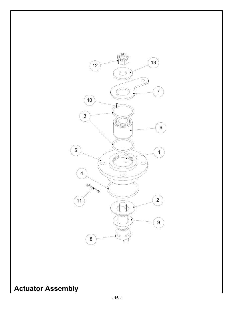 Actuator assembly | MBW GPR77 User Manual | Page 19 / 33