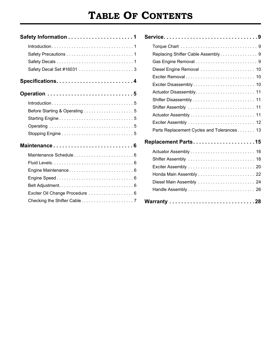 Able, Ontents | MBW GPR77 User Manual | Page 2 / 33