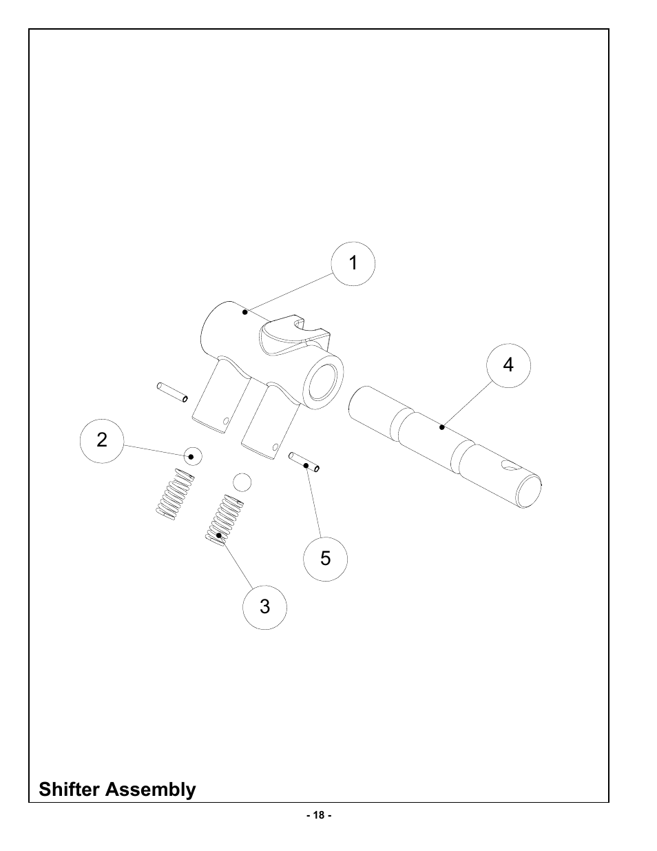 Shifter assembly | MBW GPR77 User Manual | Page 21 / 33