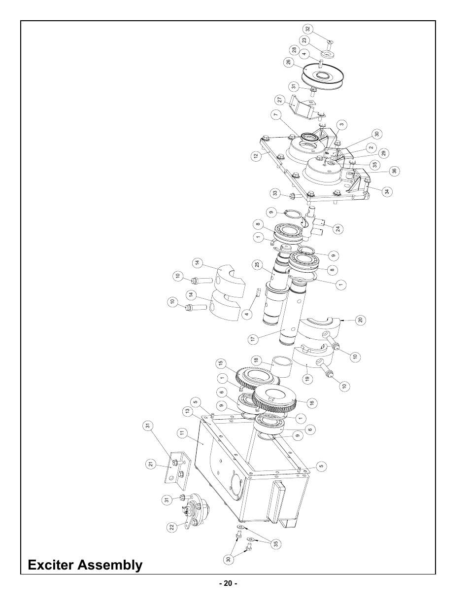 Exciter assembly | MBW GPR77 User Manual | Page 23 / 33