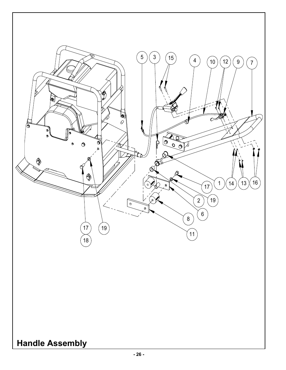 Handle assembly | MBW GPR77 User Manual | Page 29 / 33