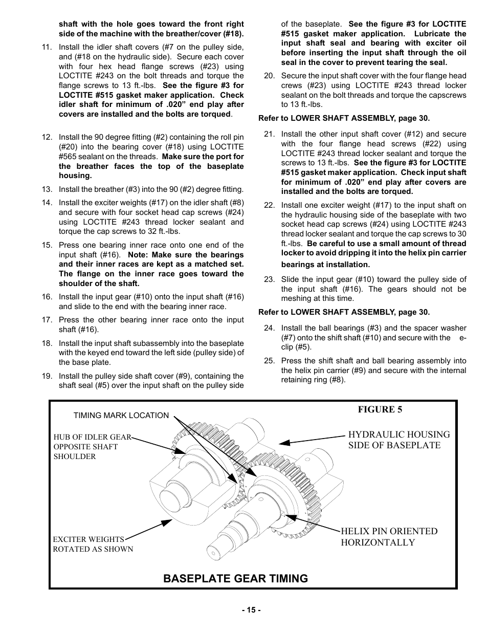 Baseplate gear timing | MBW GPR135 User Manual | Page 18 / 41