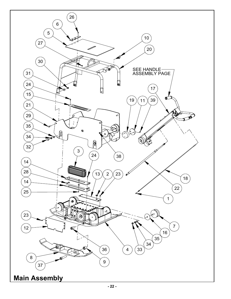 Main assembly | MBW GPR135 User Manual | Page 25 / 41