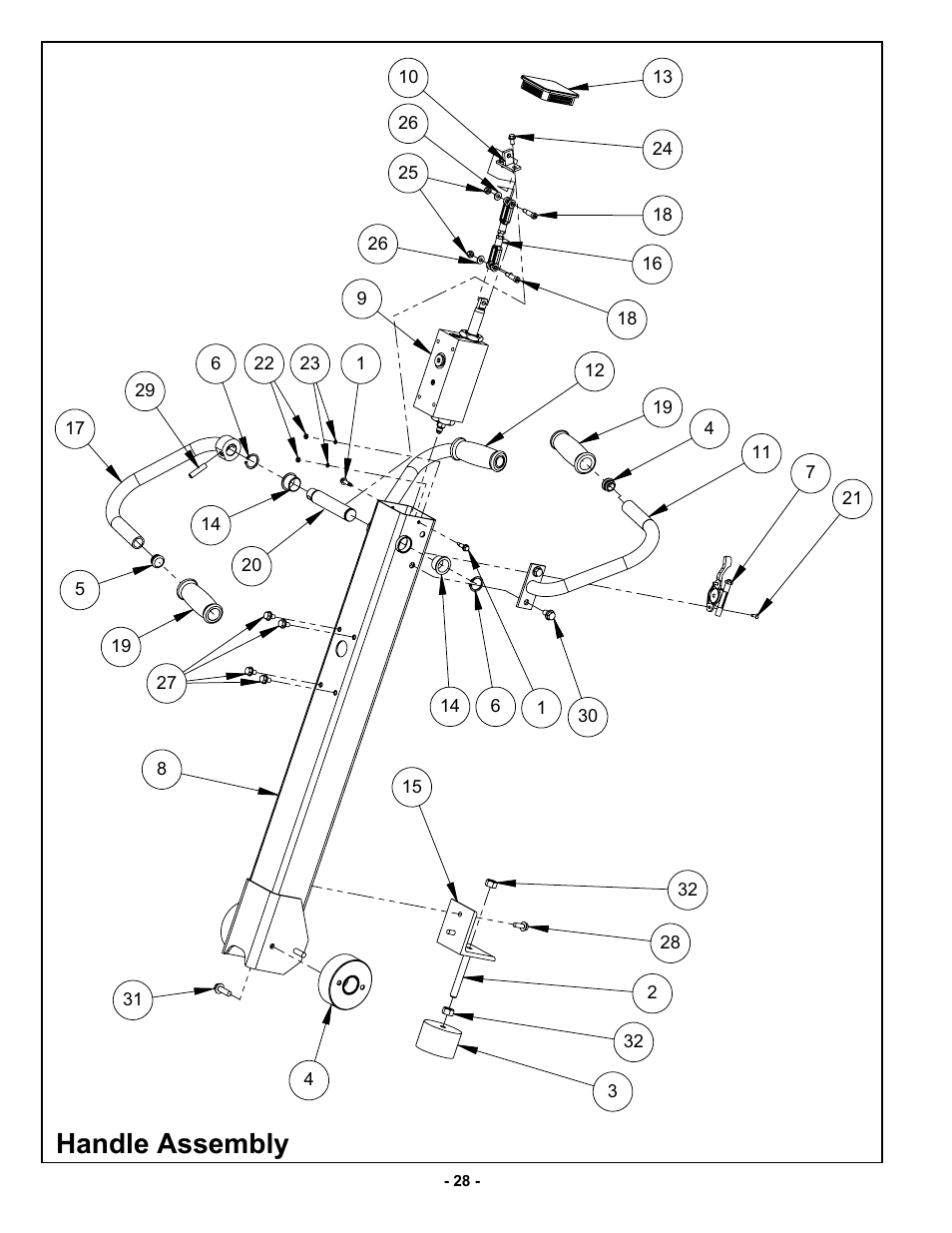 Handle assembly | MBW GPR135 User Manual | Page 31 / 41