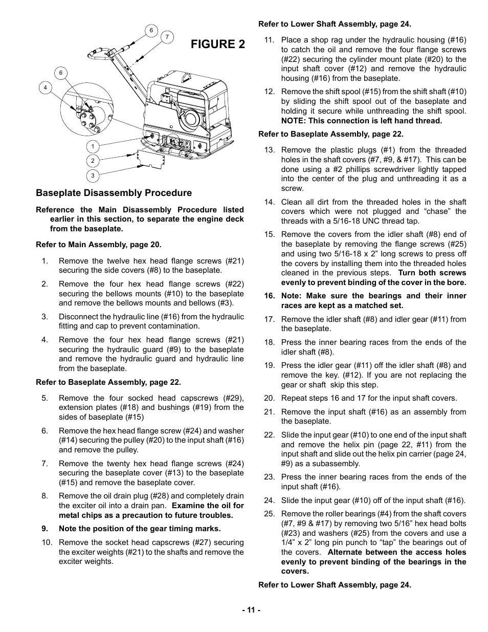 Baseplate disassembly procedure | MBW GPR160 User Manual | Page 14 / 37