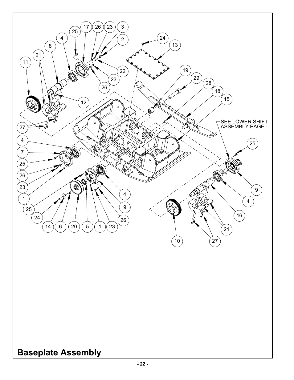 Baseplate assembly | MBW GPR160 User Manual | Page 25 / 37