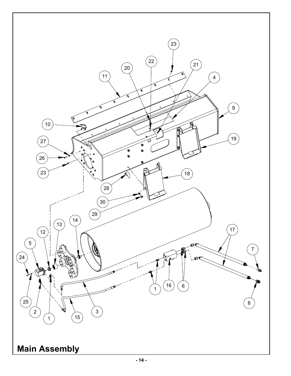 Main assembly | MBW AT84 User Manual | Page 17 / 21