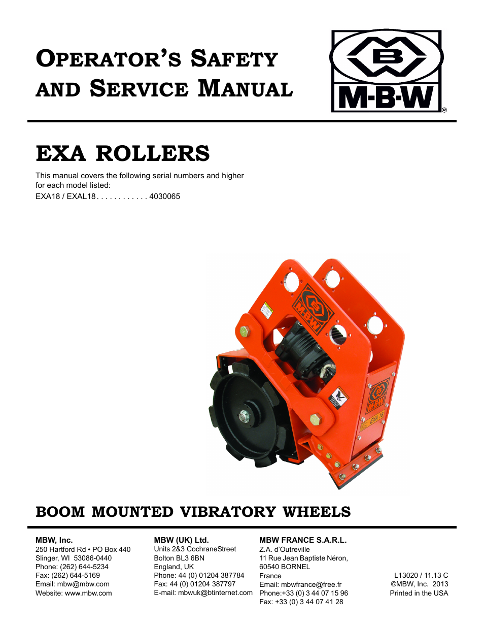 MBW EXA30 User Manual | 21 pages