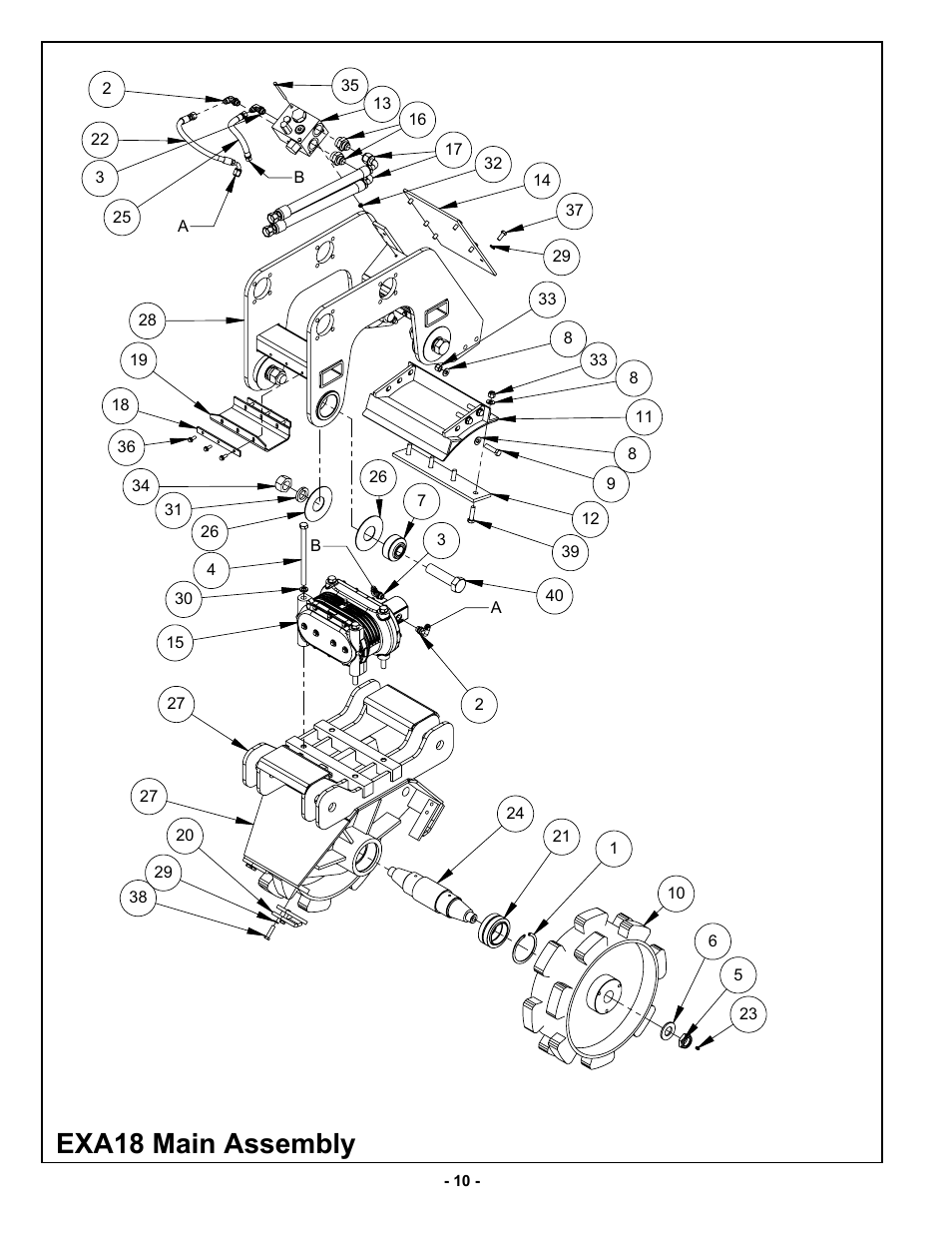 Exa18 main assembly | MBW EXA30 User Manual | Page 13 / 21