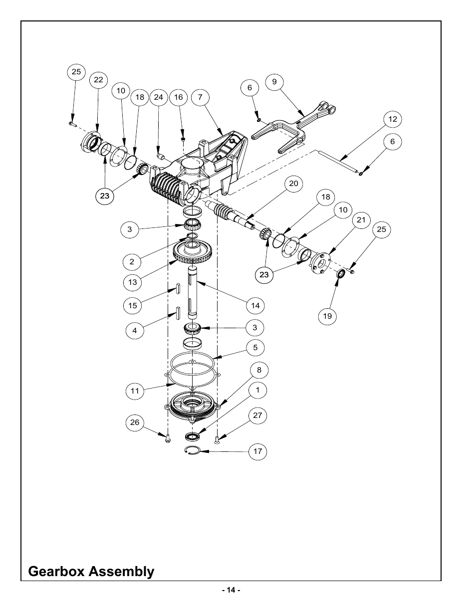 Gearbox assembly | MBW F46/4 User Manual | Page 17 / 29