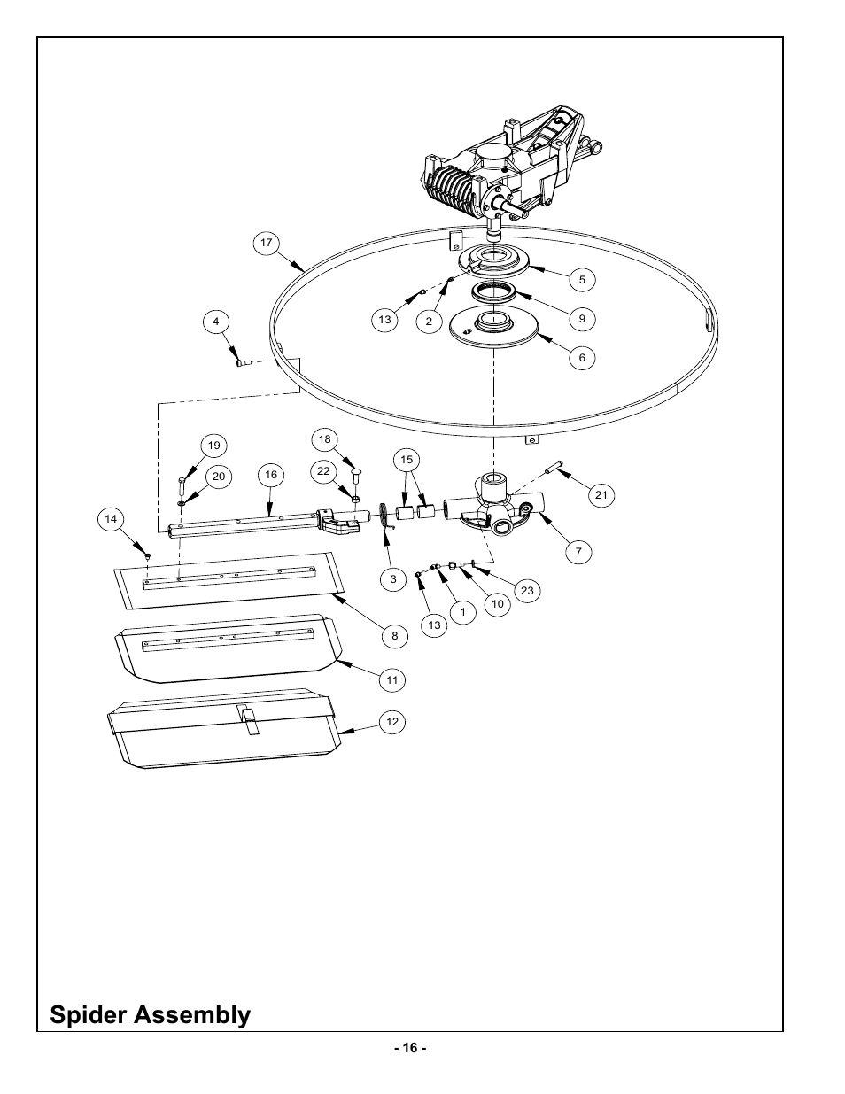 Spider assembly | MBW F46/4 User Manual | Page 19 / 29