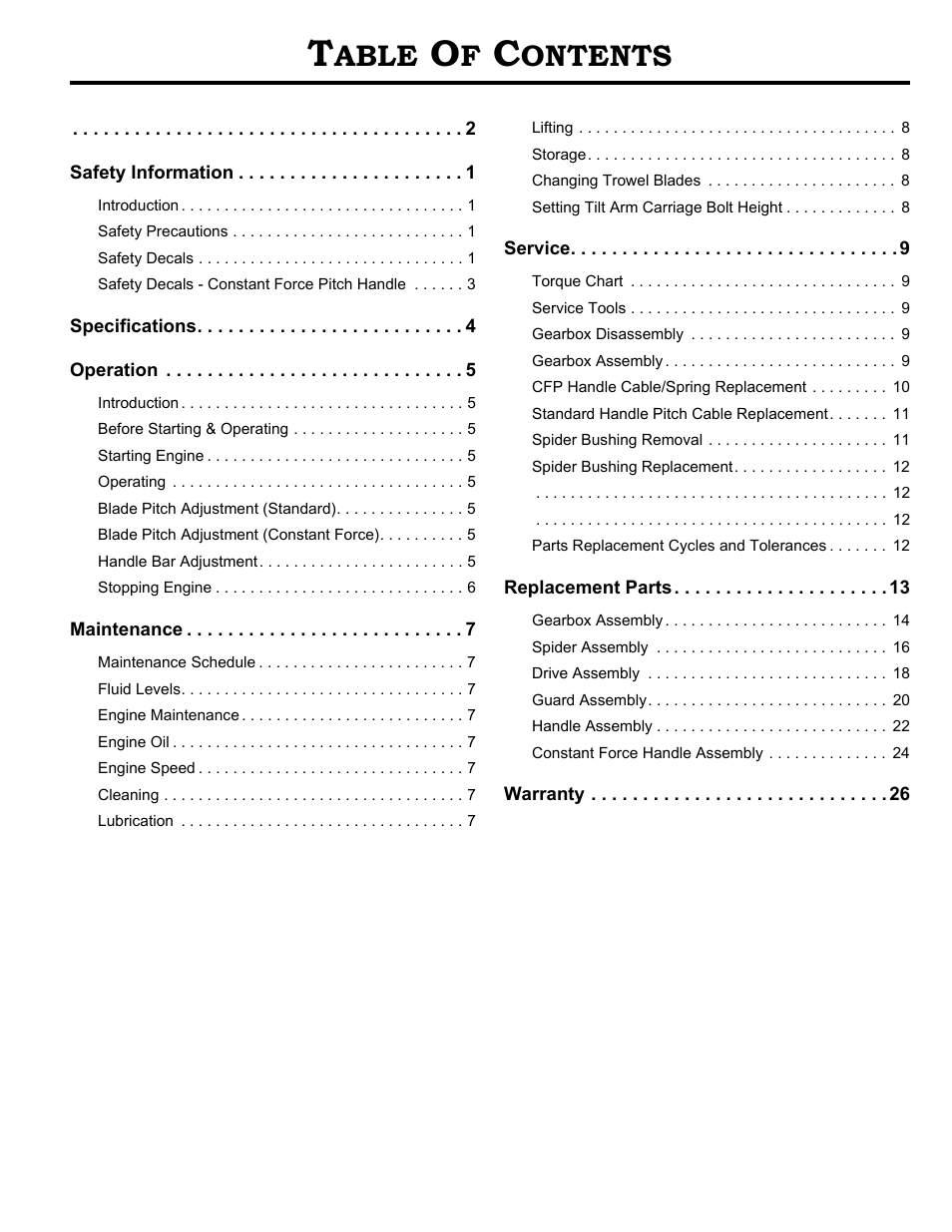 Able, Ontents | MBW F46/4 User Manual | Page 2 / 29