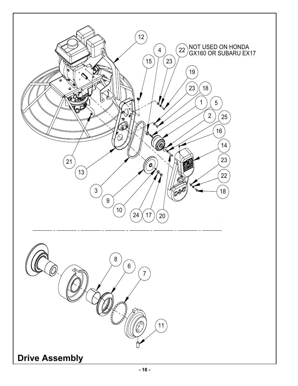 Drive assembly | MBW F46/4 User Manual | Page 21 / 29