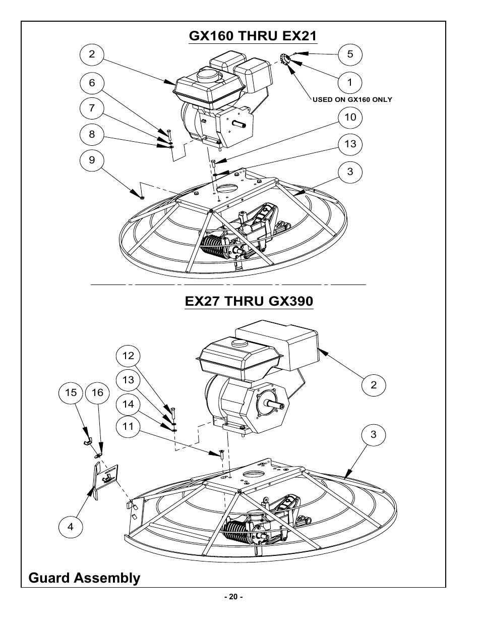 Guard assembly | MBW F46/4 User Manual | Page 23 / 29