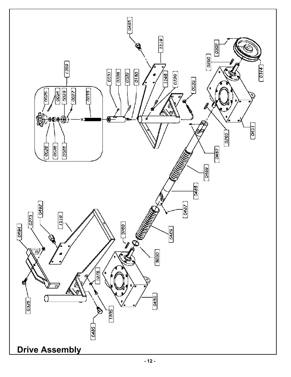 Drive assembly | MBW MK8 75 User Manual | Page 15 / 21