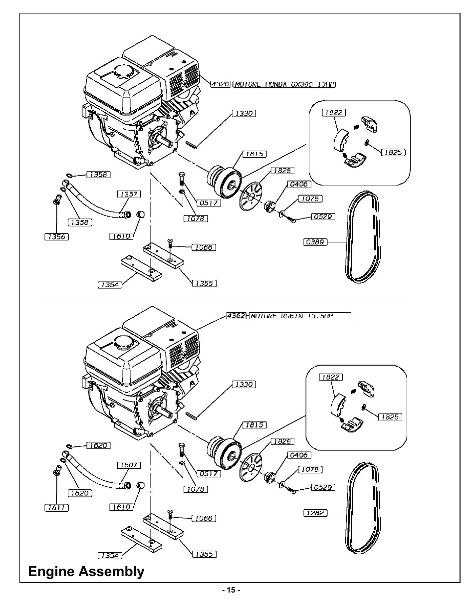 Engine assembly | MBW MK8 75 User Manual | Page 18 / 21