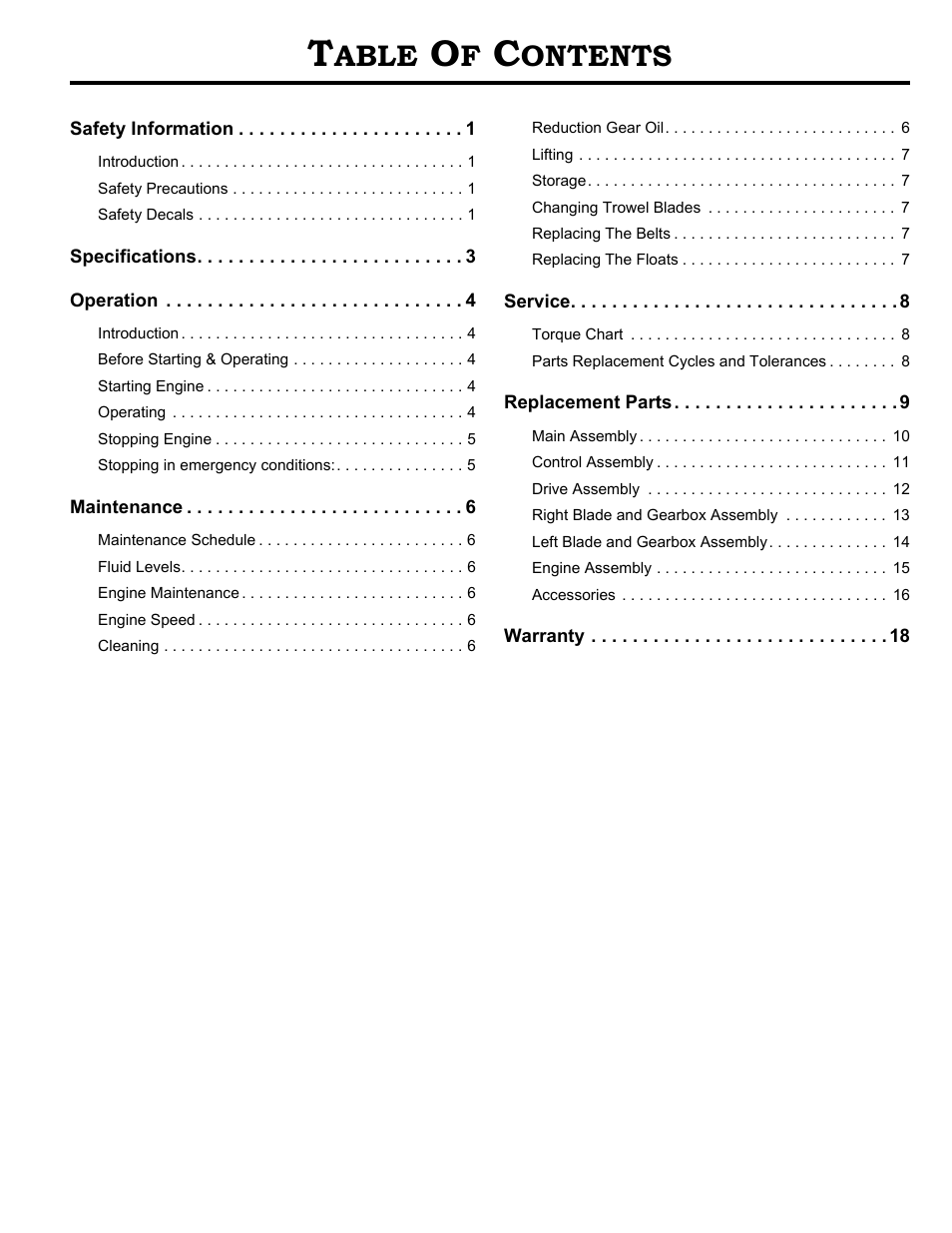 Able, Ontents | MBW MK8 75 User Manual | Page 2 / 21